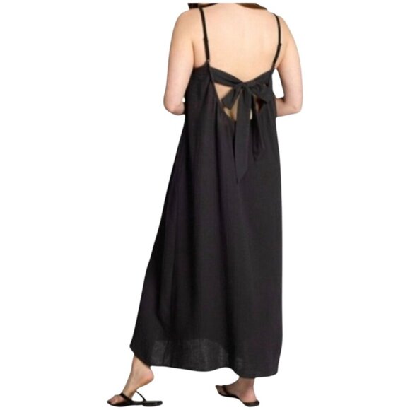 Sol Angeles Gauzy Maxi Dress Black Size Medium/Large NWT $128 MSRP - Picture 3 of 8